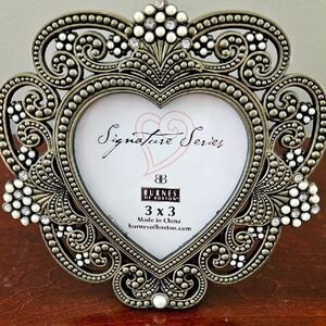 Burnes of Boston Ornate Heart-Shaped Frame in Antique Gold
